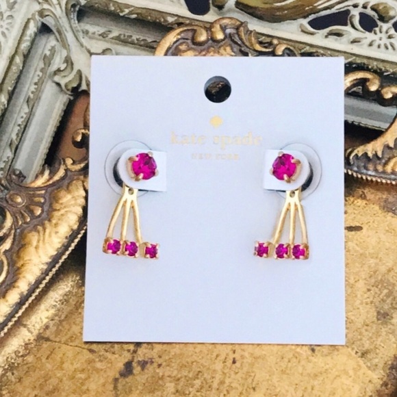 Kate Spade Dainty Sparklers Ear Jacket Earrings - Picture 7 of 7